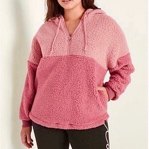 Cozy Pink Sherpa Hoodie